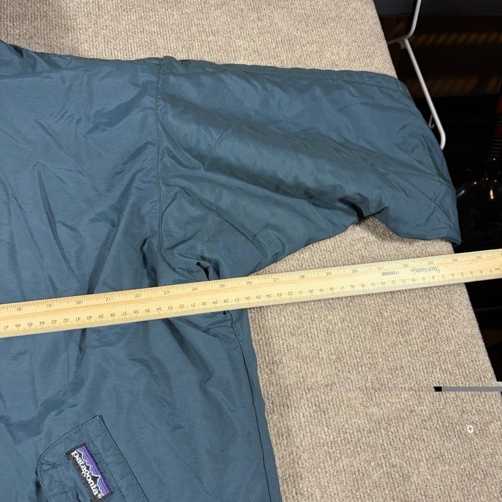 Vintage Patagonia Shelled Synchilla Jacket USA Womens M Fleece Lined Teal 90s - Picture 10 of 10